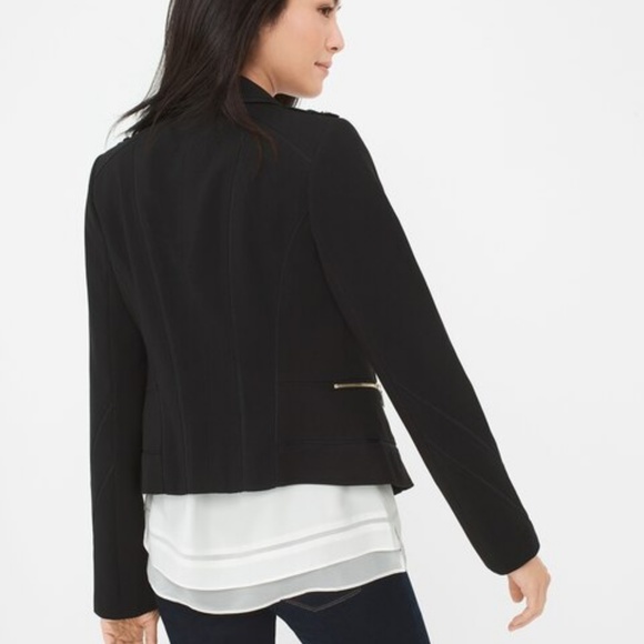 White House Black Market Jackets & Coats Whbm Black Gold Moto